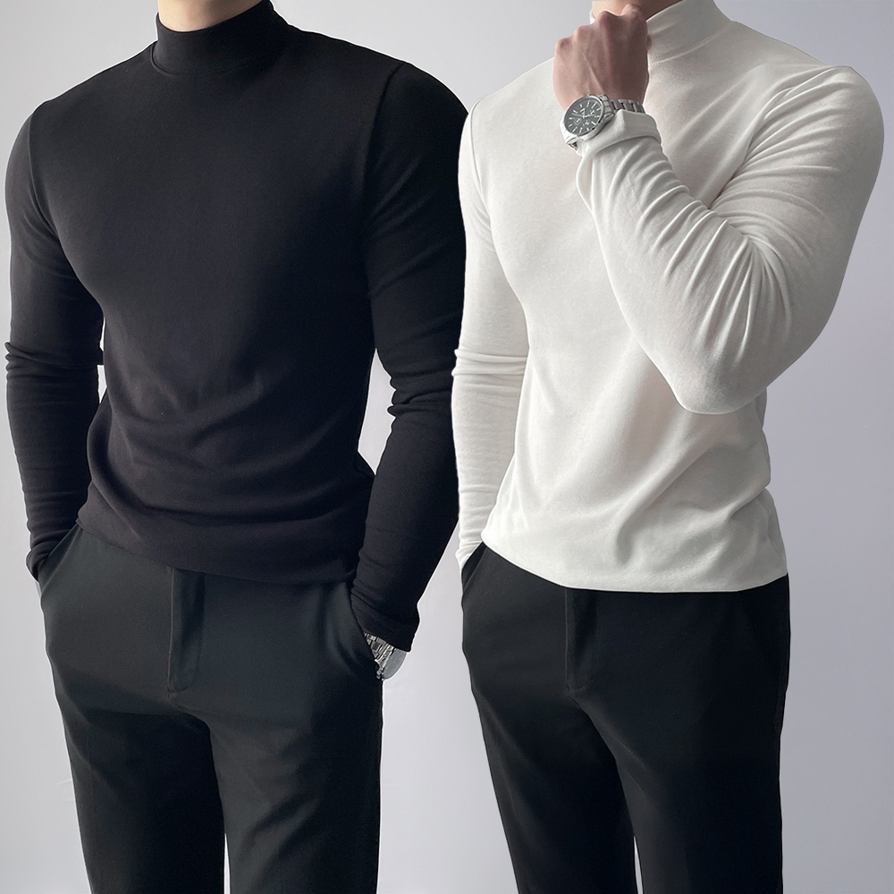 1+1 남자반폴라티 기모목폴라 남성목티 머슬핏긴팔 무지반목티 후기, 이 가격 믿기 어려워