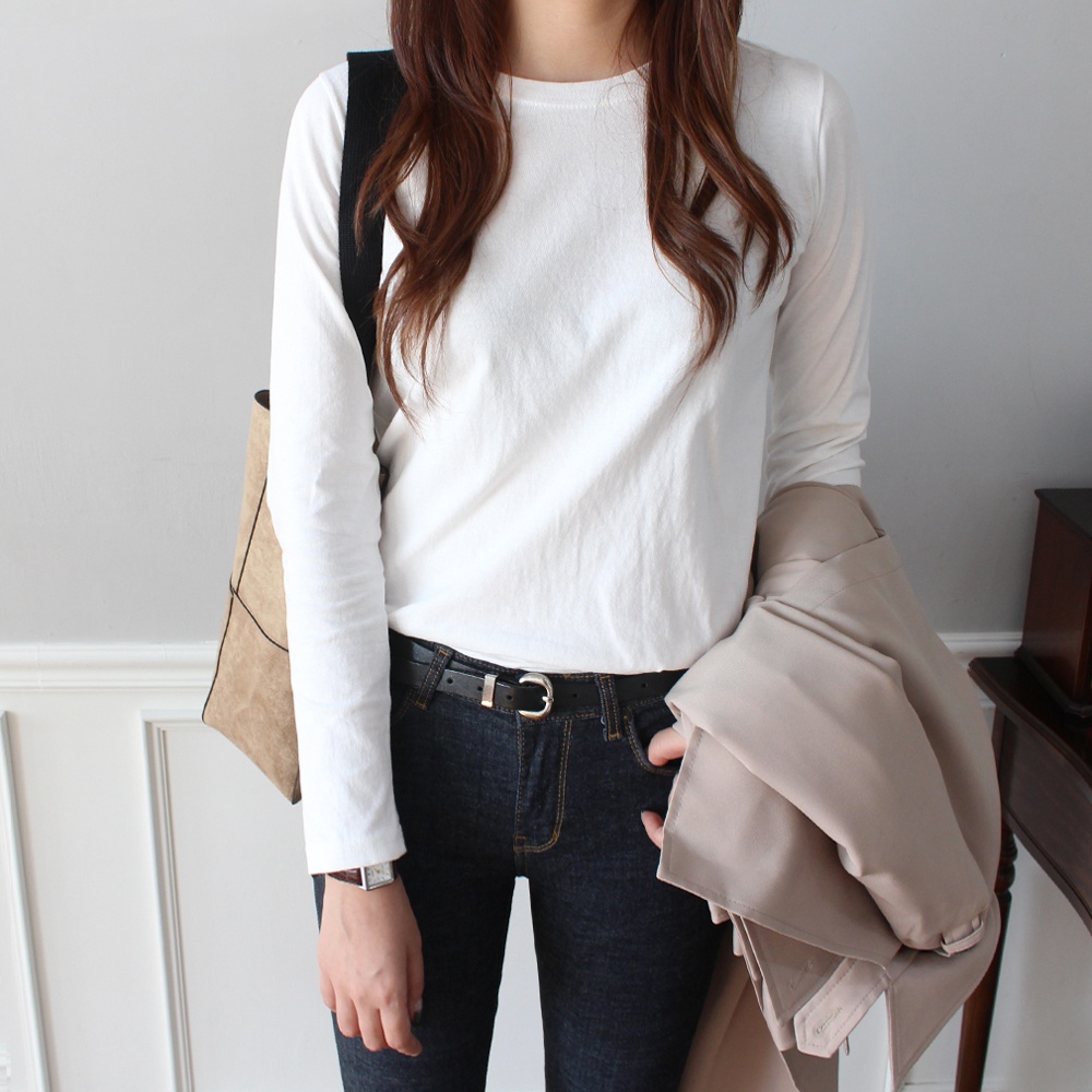 가성비 뛰어난 1+1 데일리 베이직 이너 레이어드 여자 긴팔티로 가을 패션 완성하기