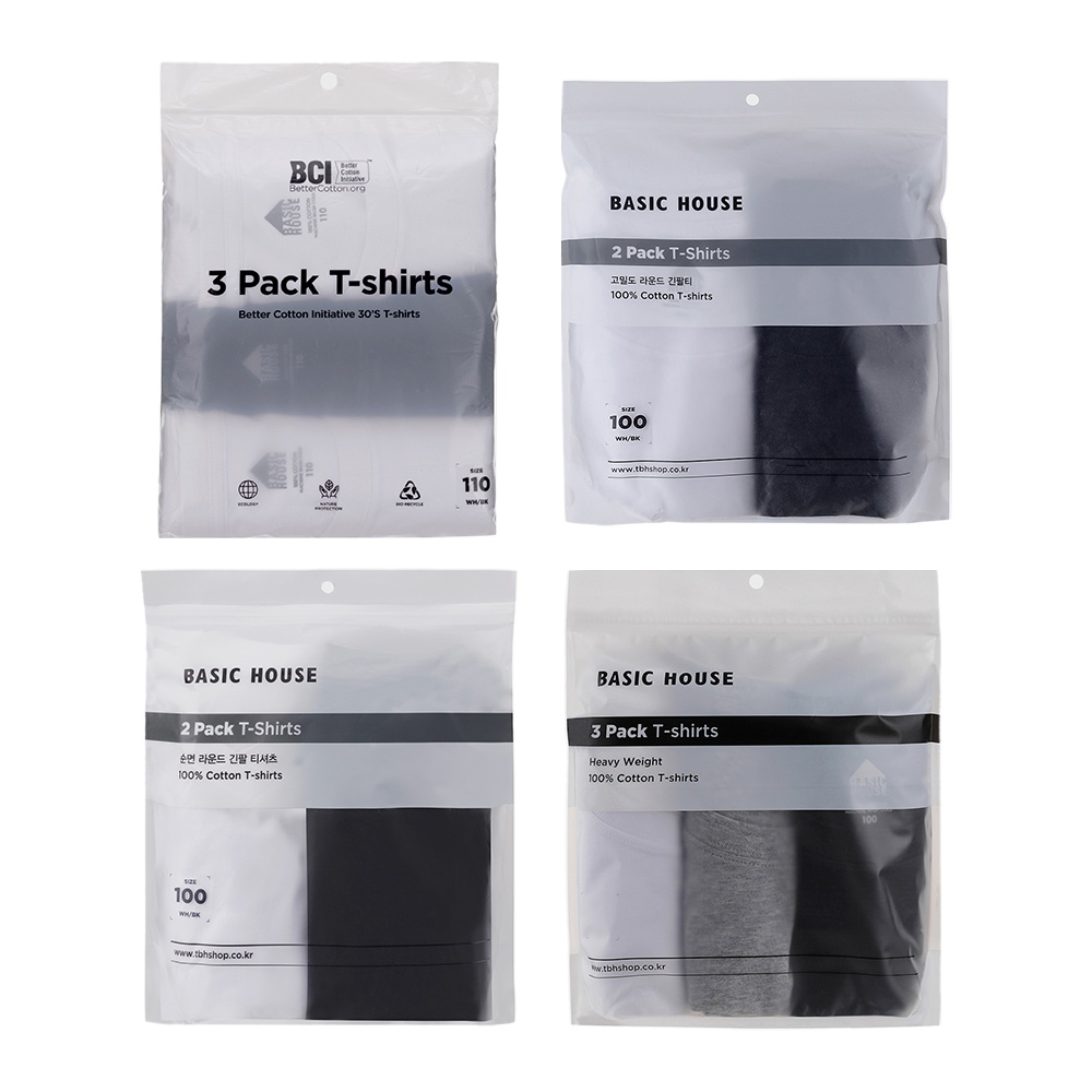 베이직하우스 면 3팩 무지 반팔 티셔츠 긴팔 라운드 교복 솔직 리뷰