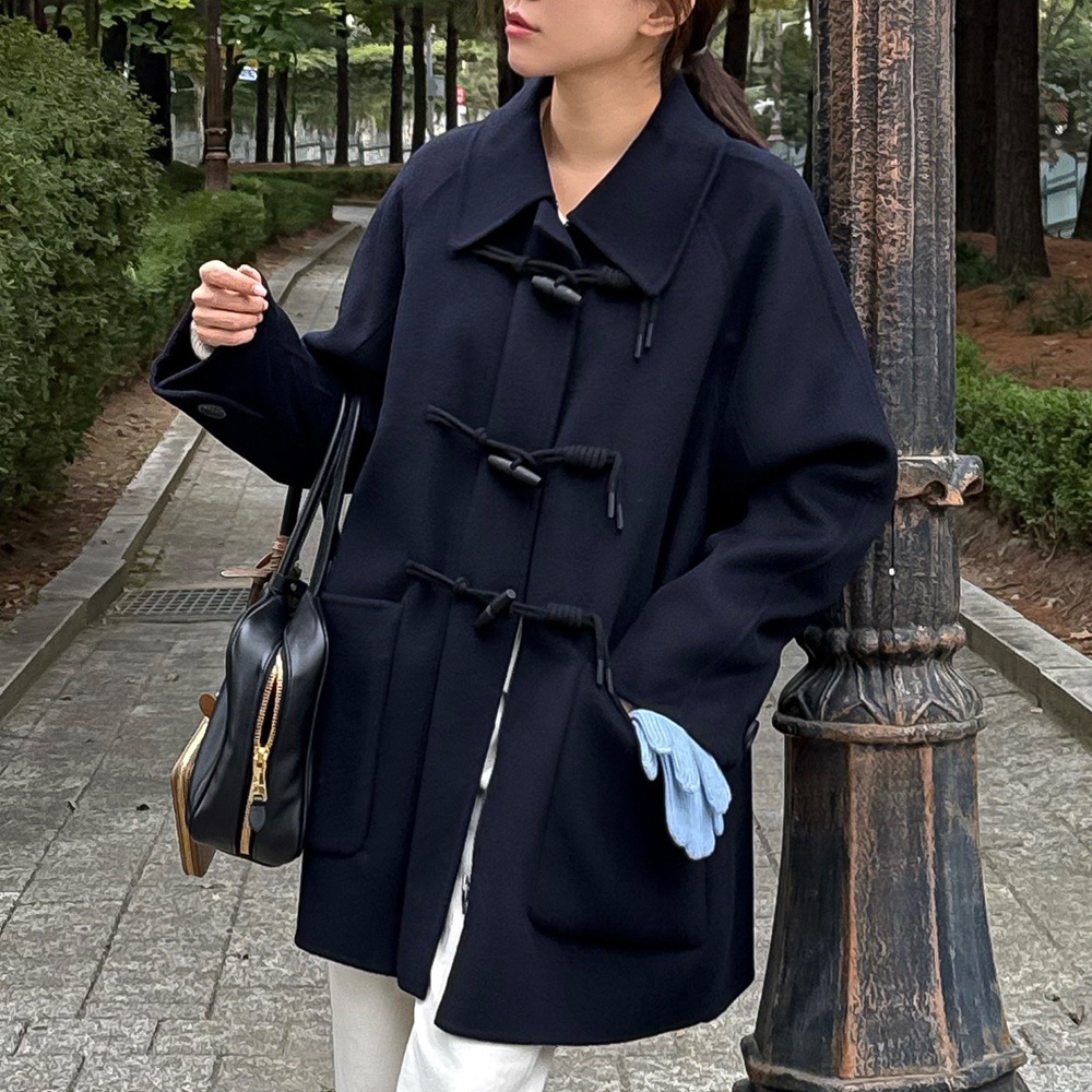 [쥬시쥬디] 더플 캐시미어 미들 핸드메이드 오버핏 하프 코트 JZCA72DA, 내돈내산 솔직 리뷰