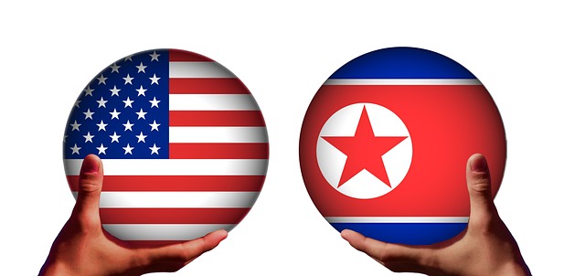 미중 무역 협상 테이블의 협의 장면