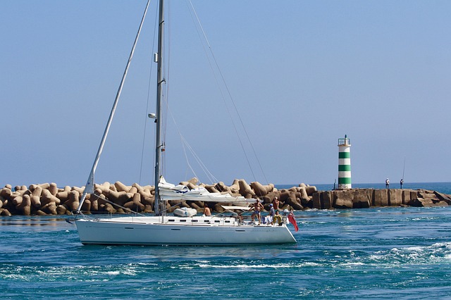 A naval vessel performing freedom of navigation operations at sea